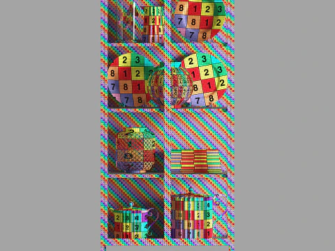 Cult furniture newcastle large display cabinet 3D Model