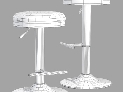 Cult furniture romy adjustable stool 3Dモデル