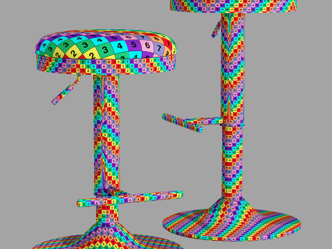 Cult furniture romy adjustable stool 3Dモデル