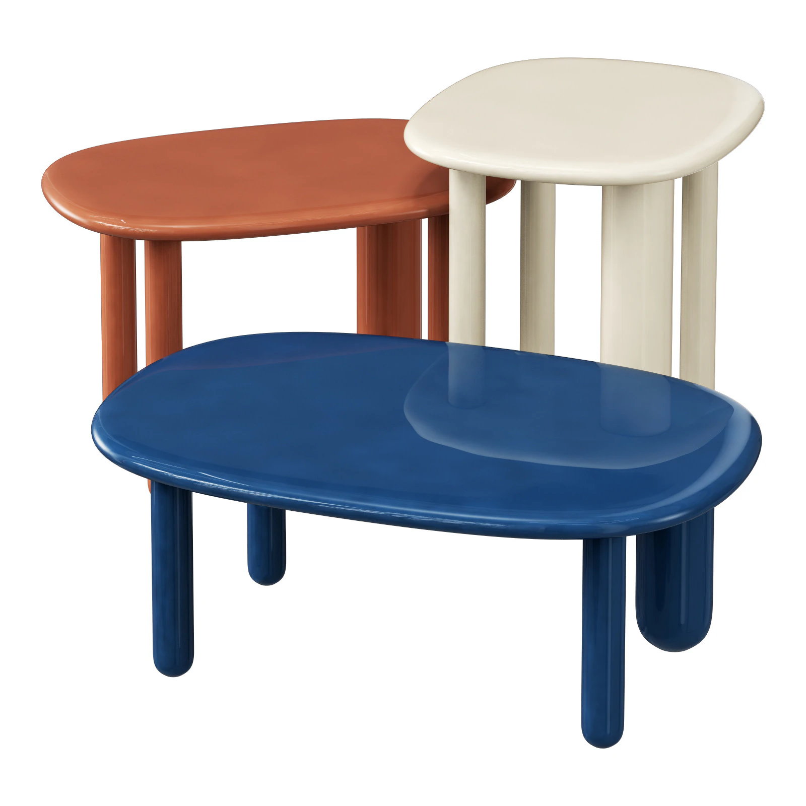 Driade tottori coffe tables 3D Model .c4d .max .obj .3ds .fbx .stl .blend 