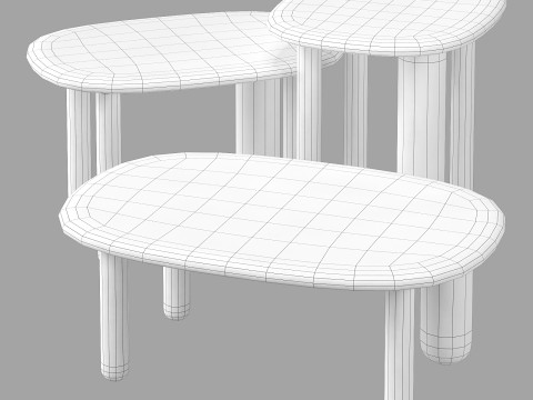Driade tottori coffe tables 3Dモデル