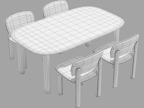 Driade tottori dining set 3Dモデル