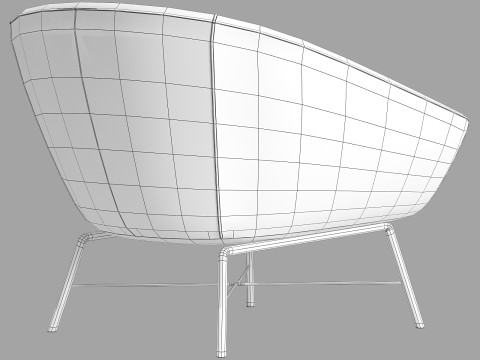 Ethnicraft barrow lounge chair 3D Model