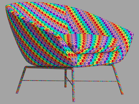 Ethnicraft barrow lounge chair 3D Model