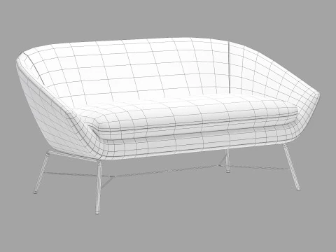 Ethnicraft Barrow-Sofa 3D Modell