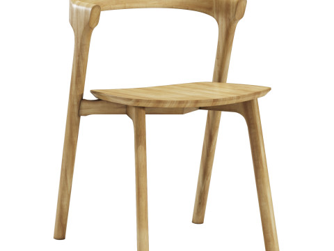 Ethnicraft diding set elements dining table-bok chair Modelo 3D