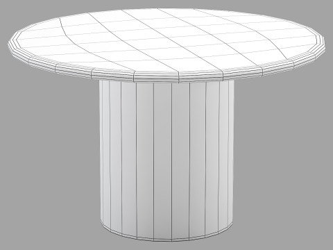 Ethnicraft diding set elements dining table-bok chair Modelo 3D