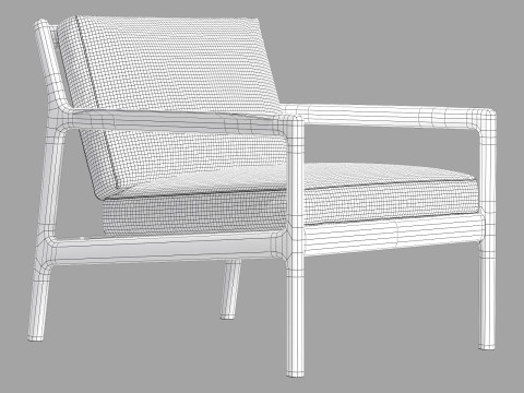 Ethnicraft jack lounge chair Modello 3D