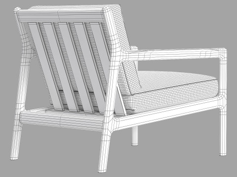 Ethnicraft jack lounge chair Modello 3D