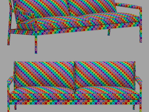 Ethnicraft jack sofa 3D Модель