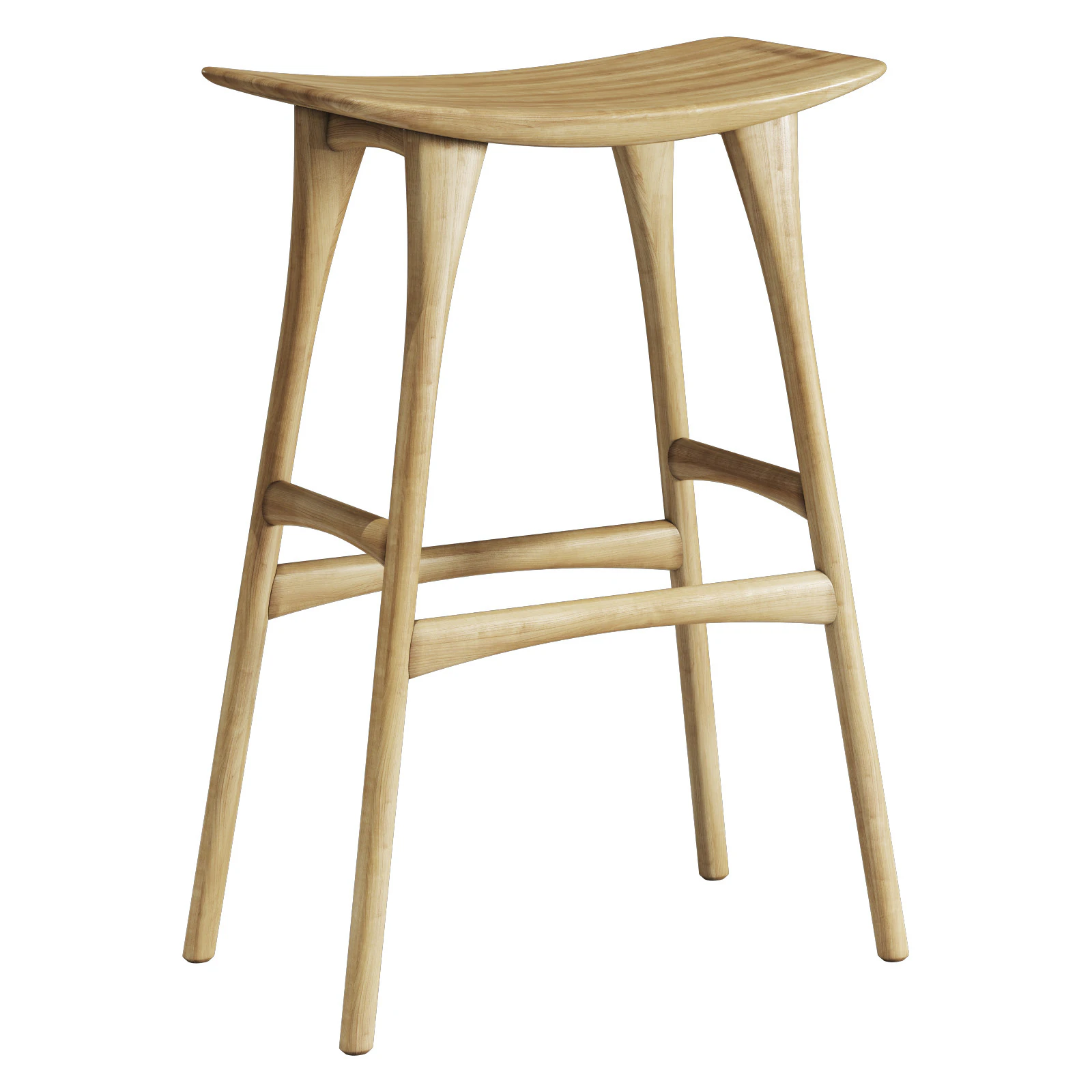 Ethnicraft osso bar stool 3D Model .c4d .max .obj .3ds .fbx .stl .blend 
