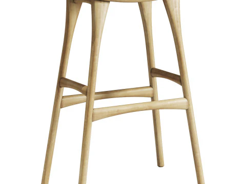 Etnische osso barkruk 3D Model