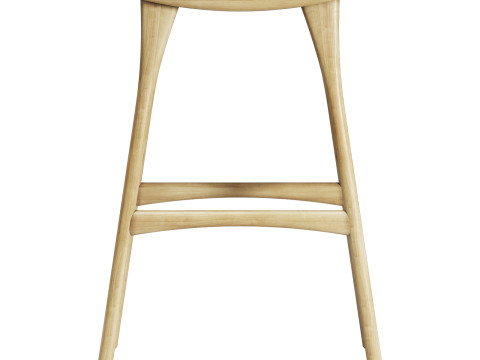 Ethnicraft osso bar stool 3Dモデル