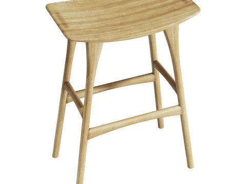 Ethnicraft osso bar stool 3Dモデル