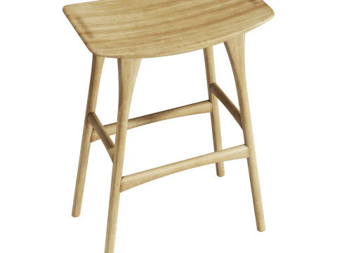 Ethnicraft osso bar stool 3D Model