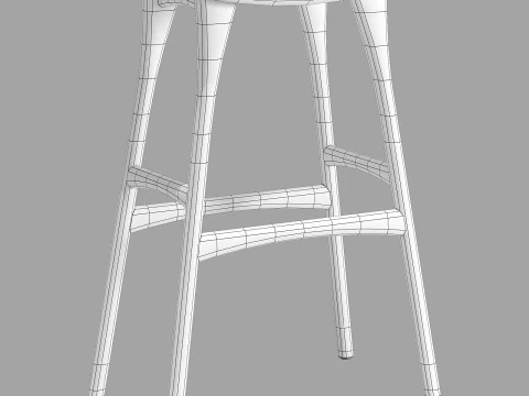 Ethnicraft osso bar stool 3D Model