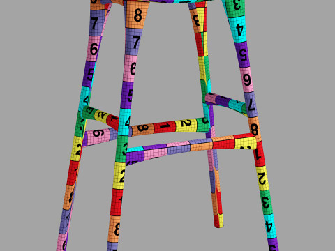 Ethnicraft osso bar stool 3Dモデル