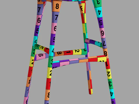 Ethnicraft osso bar stool 3D Model