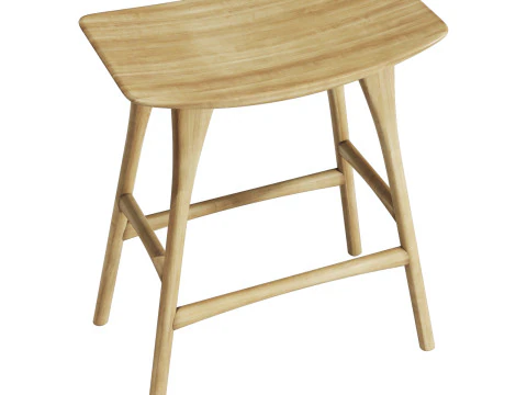 Ethnicraft osso counter stool 3D Model