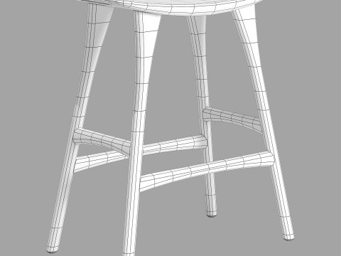 Ethnicraft osso counter stool Model 3D