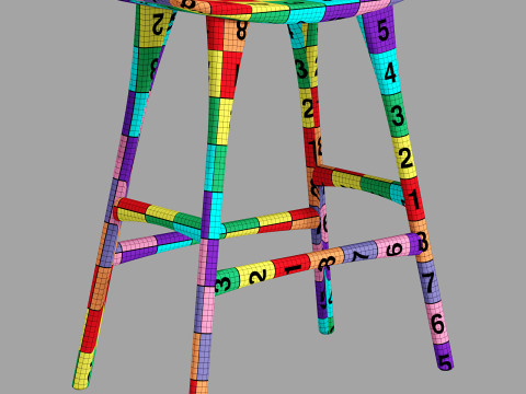 Ethnicraft osso counter stool Model 3D