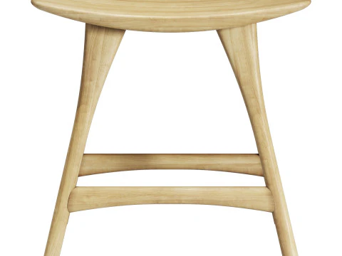 Banqueta de osso etnicraft Modelo 3D