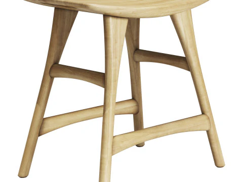 Banqueta de osso etnicraft Modelo 3D