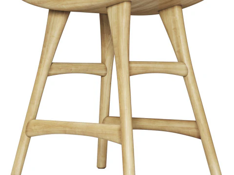 Banqueta de osso etnicraft Modelo 3D