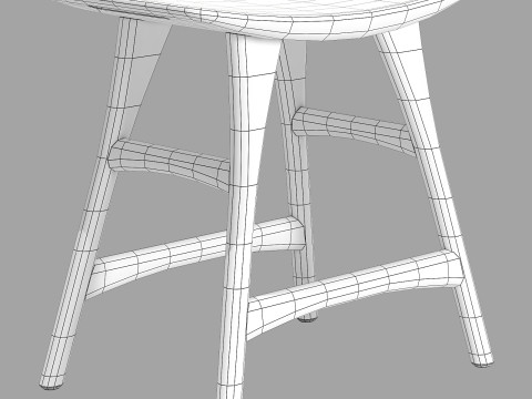 Ethnicraft osso stool 3D मॉडल