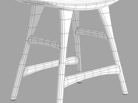 Banqueta de osso etnicraft Modelo 3D