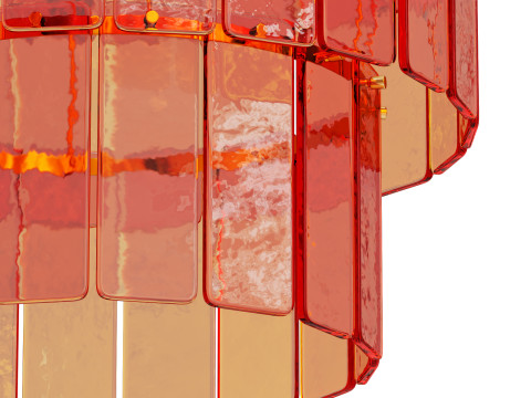 Houseof amber glass three light chandelier Model 3D