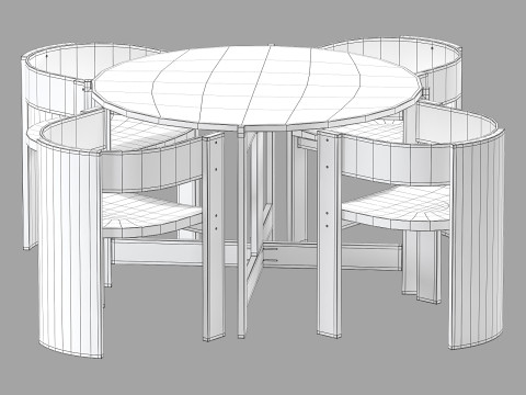 Kristina Dam studio collector dining set Model 3D