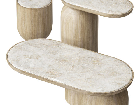 Mozea quartam coffee table 3D 模型