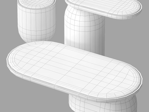 Mozea quartam coffee table 3D 模型