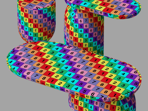 Mozea quartam coffee table 3D 模型