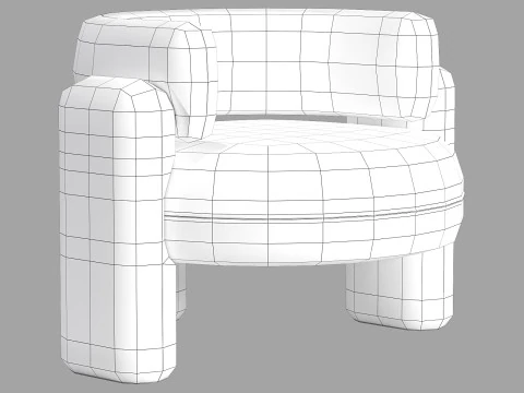 Royal stranger embrace armchair 3D Model