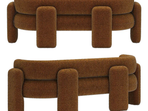 Royal stranger embrace sofa 3D Model