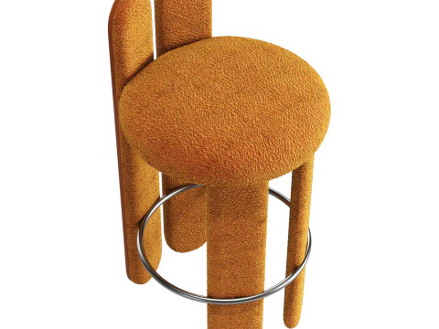 Royal stranger glazy bar stool 3D Model