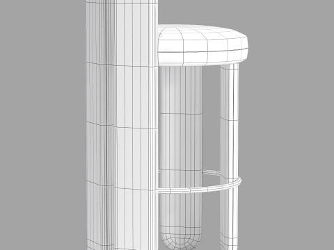 Royal stranger glazy bar stool Modelo 3D