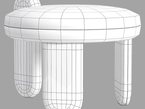 Royal stranger glazy stool 3D Model