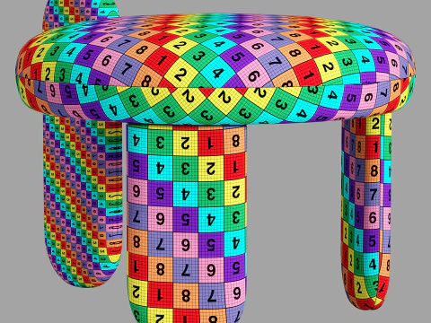 Royal stranger glazy stool 3D Model