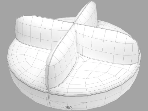 Sancal la isla ラウンドソファ 3Dモデル