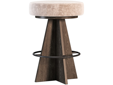 Westelm eguzki swivel bar counter stools 3Dモデル