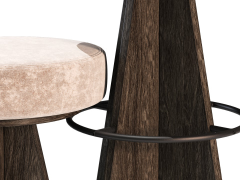 Westelm eguzki swivel bar counter stools 3Dモデル