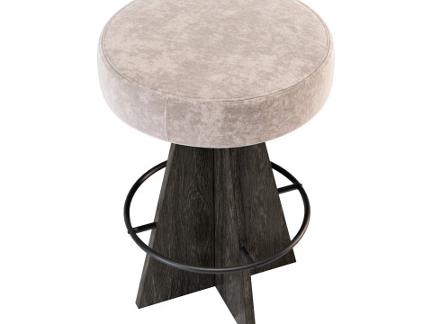 Westelm eguzki swivel bar counter stools 3Dモデル