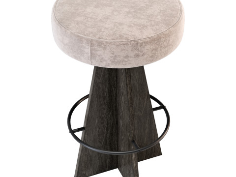 Westelm eguzki swivel bar counter stools 3Dモデル