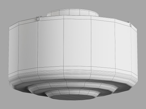 CB2 lenon ceiling lamp 3D 모델