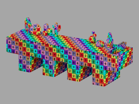 Yet Design Studio Lego Bench 3D Модель
