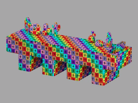 Yet Design Studio Lego Bench 3D Model
