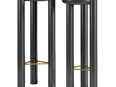 Yet Design Studio Pillar Bar Stool 3D Model